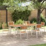 Conjunto de Comedor de Jardín 7 pcs Madera de teca maciza
