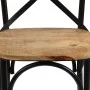 Stühle mit gekreuzter Rückenlehne, 4 Stück, aus massivem schwarzem Mangoholz von vidaXL, Essstühle - Ref: Foro24-278773, Prei...