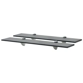 Floating shelves 2 units glass 8 mm 60x10 cm by vidaXL, Shelves and shelves - Ref: Foro24-3051505, Price: 28,71 €, Discount: %