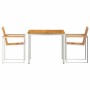 Conjunto de Comedor de Jardín 3 pcs Madera Sólida de Acacia