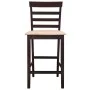 Bar table and 4 brown wooden bar stools by vidaXL, Furniture sets for kitchens and dining rooms - Ref: Foro24-271833, Price: ...