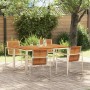 Conjunto de Comedor de Jardín 5 pcs Madera Sólida de Acacia