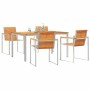 Conjunto de Comedor de Jardín 5 pcs Madera Sólida de Acacia