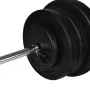 Weight bench with weights and dumbbells 60.5 kg by vidaXL, Weight lifting machines - Ref: Foro24-275346, Price: 270,37 €, Dis...