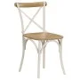 Sillas con respaldo cruzado 6 uds madera maciza de mango blanco de vidaXL, Sillas de comedor - Ref: Foro24-278772, Precio: 59...