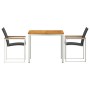Conjunto de Comedor de Jardín 3 pcs Madera Sólida de Acacia