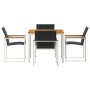 Conjunto de Comedor de Jardín 5 pcs Madera Sólida de Acacia