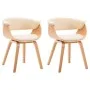Dining chairs 2 pcs curved wood and cream synthetic leather by vidaXL, dining chairs - Ref: Foro24-278730, Price: 421,04 €, D...