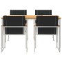 Conjunto de Comedor de Jardín 5 pcs Madera Sólida de Acacia
