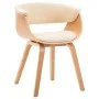Dining chairs 2 pcs curved wood and cream synthetic leather by vidaXL, dining chairs - Ref: Foro24-278730, Price: 421,04 €, D...