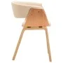 Dining chairs 2 pcs curved wood and cream synthetic leather by vidaXL, dining chairs - Ref: Foro24-278730, Price: 421,04 €, D...