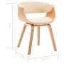 Esszimmerstühle, 2 Stück, gebogenes Holz und cremefarbenes Kunstleder von vidaXL, Essstühle - Ref: Foro24-278730, Preis: 421,...