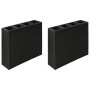 Tall planter with 4 pots 2 pcs black synthetic rattan by vidaXL, Pots and planters - Ref: Foro24-279082, Price: 394,41 €, Dis...