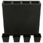 Tall planter with 4 pots 2 pcs black synthetic rattan by vidaXL, Pots and planters - Ref: Foro24-279082, Price: 394,41 €, Dis...
