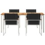 Conjunto de Comedor de Jardín 5 pcs Madera Sólida de Acacia