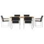 Conjunto de Comedor de Jardín 7 pcs Madera Sólida de Acacia