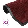 Rectangular entrance rugs with 2 units of red knots, 90x150 cm. by vidaXL, Doormats - Ref: Foro24-3051615, Price: 78,64 €, Di...