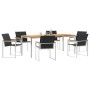Conjunto de Comedor de Jardín 7 pcs Madera Sólida de Acacia