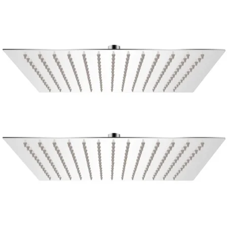 Cabezal de ducha efecto lluvia 2 uds acero inoxidable 30x30 cm de vidaXL, Cabezales de ducha - Ref: Foro24-275941, Precio: 53...