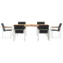 Conjunto de Comedor de Jardín 7 pcs Madera Sólida de Acacia