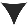 Toldo de vela triangular tela Oxford negro 3,6x3,6x3,6 m