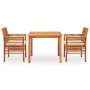 Garden dining set 3 pieces and solid acacia wood cushions by vidaXL, Garden sets - Ref: Foro24-278895, Price: 371,05 €, Disco...