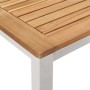Conjunto de Comedor de Jardín 5 pcs Madera sólida de teca
