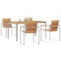 Conjunto de Comedor de Jardín 5 pcs Madera sólida de teca