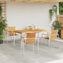 Conjunto de Comedor de Jardín 5 pcs Madera sólida de teca