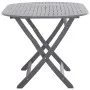 Garden dining set 9 pieces solid gray acacia wood by vidaXL, Garden sets - Ref: Foro24-278924, Price: 468,75 €, Discount: %