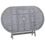 Garden dining set 9 pieces solid gray acacia wood by vidaXL, Garden sets - Ref: Foro24-278924, Price: 468,75 €, Discount: %
