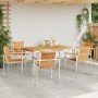 Conjunto de Comedor de Jardín 7 pcs Madera sólida de teca