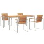 Conjunto de Comedor de Jardín 5 pcs Madera sólida de teca