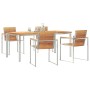 Conjunto de Comedor de Jardín 5 pcs Madera sólida de teca