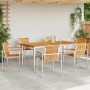 Conjunto de Comedor de Jardín 7 pcs Madera sólida de teca