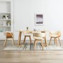 Dining chairs 4 pcs curved wood and cream synthetic leather by vidaXL, dining chairs - Ref: Foro24-278731, Price: 925,53 €, D...
