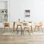 Esszimmerstühle, 4 Stück, gebogenes Holz und cremefarbenes Kunstleder von vidaXL, Essstühle - Ref: Foro24-278731, Preis: 847,...