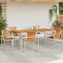 Conjunto de Comedor de Jardín 7 pcs Madera sólida de teca