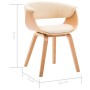 Esszimmerstühle, 4 Stück, gebogenes Holz und cremefarbenes Kunstleder von vidaXL, Essstühle - Ref: Foro24-278731, Preis: 864,...