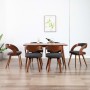 Esszimmerstühle 6 Einheiten aus gebogenem Holz und dunkelgrauem Stoff von vidaXL, Essstühle - Ref: Foro24-278843, Preis: 942,...