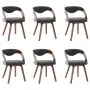 Dining chairs 6 units curved wood and dark gray fabric by vidaXL, dining chairs - Ref: Foro24-278843, Price: 860,26 €, Discou...