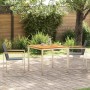 Conjunto de Comedor de Jardín 3 pcs Madera sólida de teca