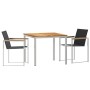 Conjunto de Comedor de Jardín 3 pcs Madera sólida de teca