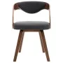 Dining chairs 6 units curved wood and dark gray fabric by vidaXL, dining chairs - Ref: Foro24-278843, Price: 860,26 €, Discou...