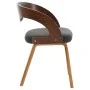 Dining chairs 6 units curved wood and dark gray fabric by vidaXL, dining chairs - Ref: Foro24-278843, Price: 860,26 €, Discou...