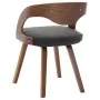 Dining chairs 6 units curved wood and dark gray fabric by vidaXL, dining chairs - Ref: Foro24-278843, Price: 860,26 €, Discou...