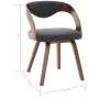 Dining chairs 6 units curved wood and dark gray fabric by vidaXL, dining chairs - Ref: Foro24-278843, Price: 860,26 €, Discou...
