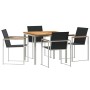 Conjunto de Comedor de Jardín 5 pcs Madera sólida de teca
