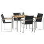 Conjunto de Comedor de Jardín 5 pcs Madera sólida de teca