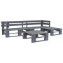Palettenmöbel-Set für den Garten, 4-teilig, graues Holz. von vidaXL, Gartensets - Ref: Foro24-276316, Preis: 226,73 €, Rabatt: %